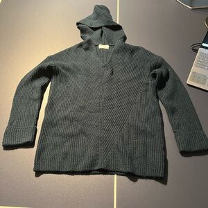 Old Navy Women's Green V-Neck Sweater with Hood